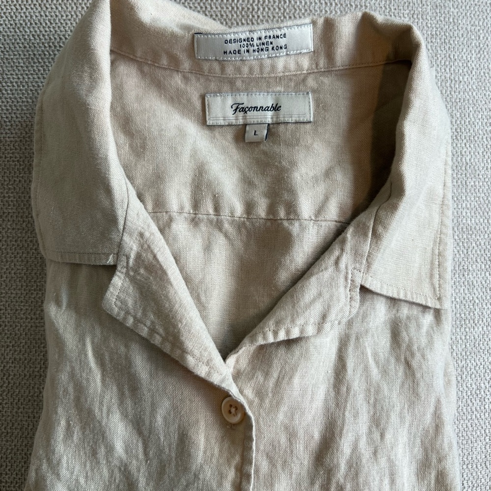 100% Linen button down